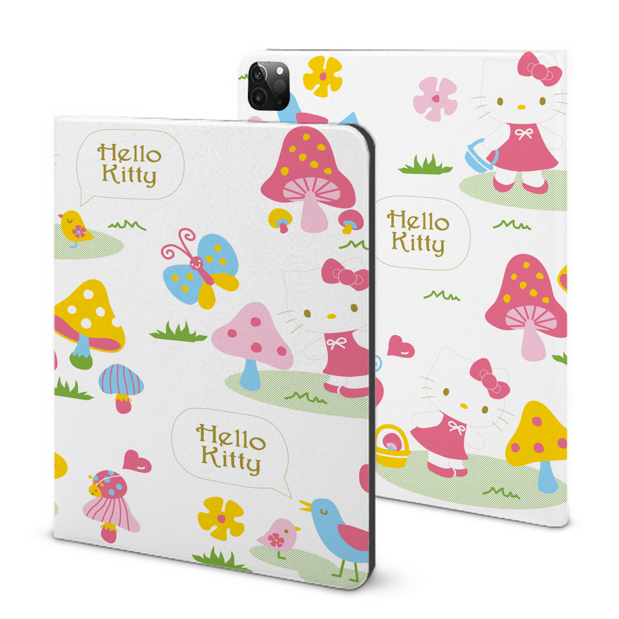 （画像用） Hello Kitty ハローキティ IPadケース ペンホルダー付き ブックスタイルデザイン